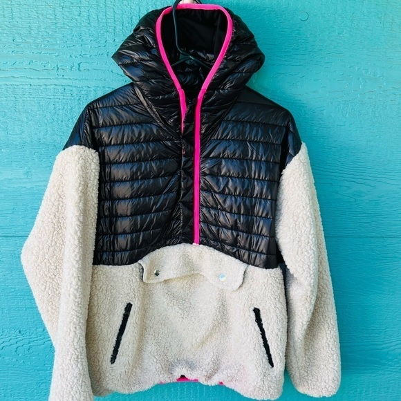 SANDY LIANG BOOTH PULLOVER SHERPA DOWN PUFFER HOODIE QUILTED OVERSIZED - Picture 3 of 11